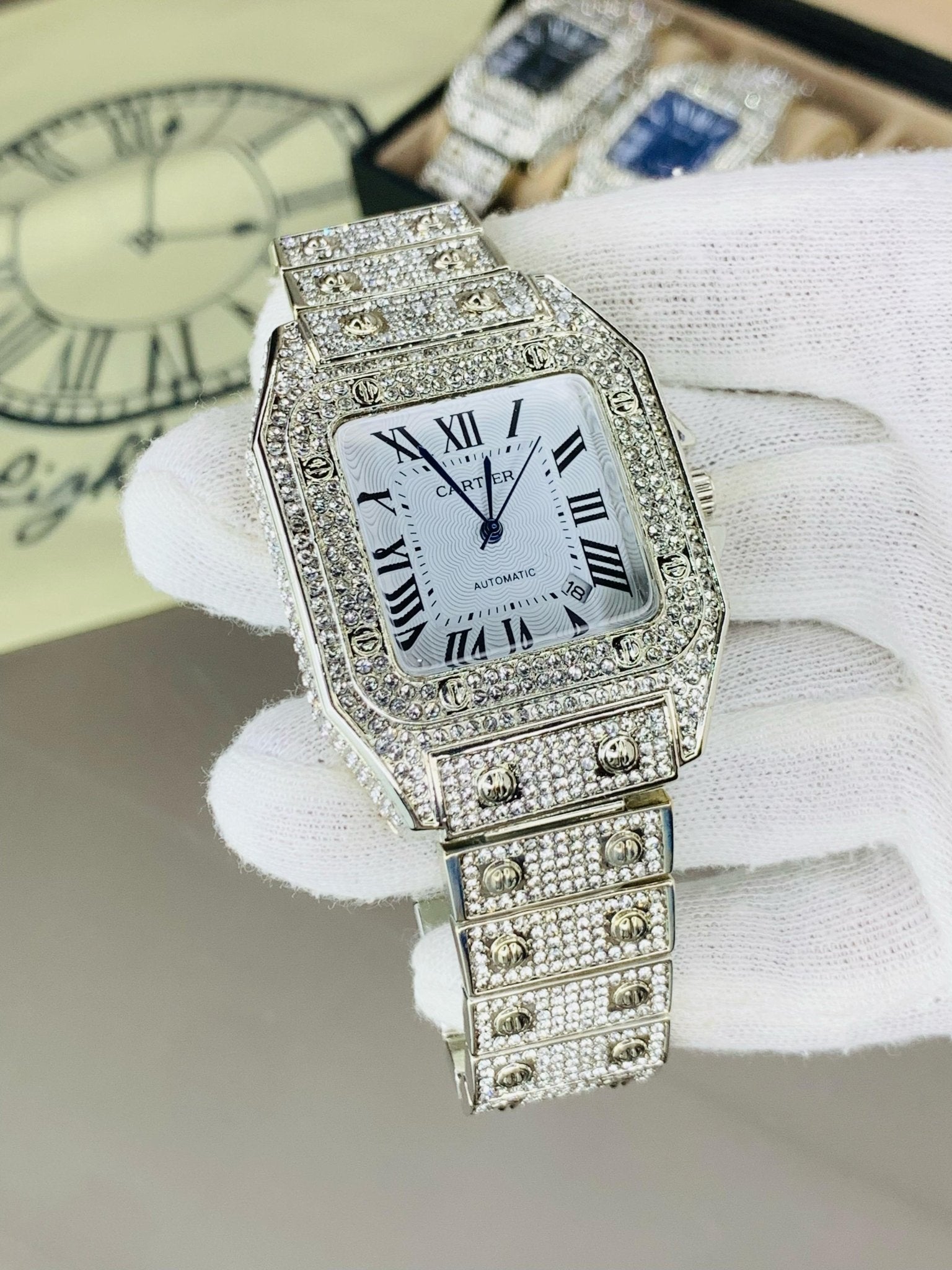 C@rtier Iced Dial (white) - RIGHT TIME