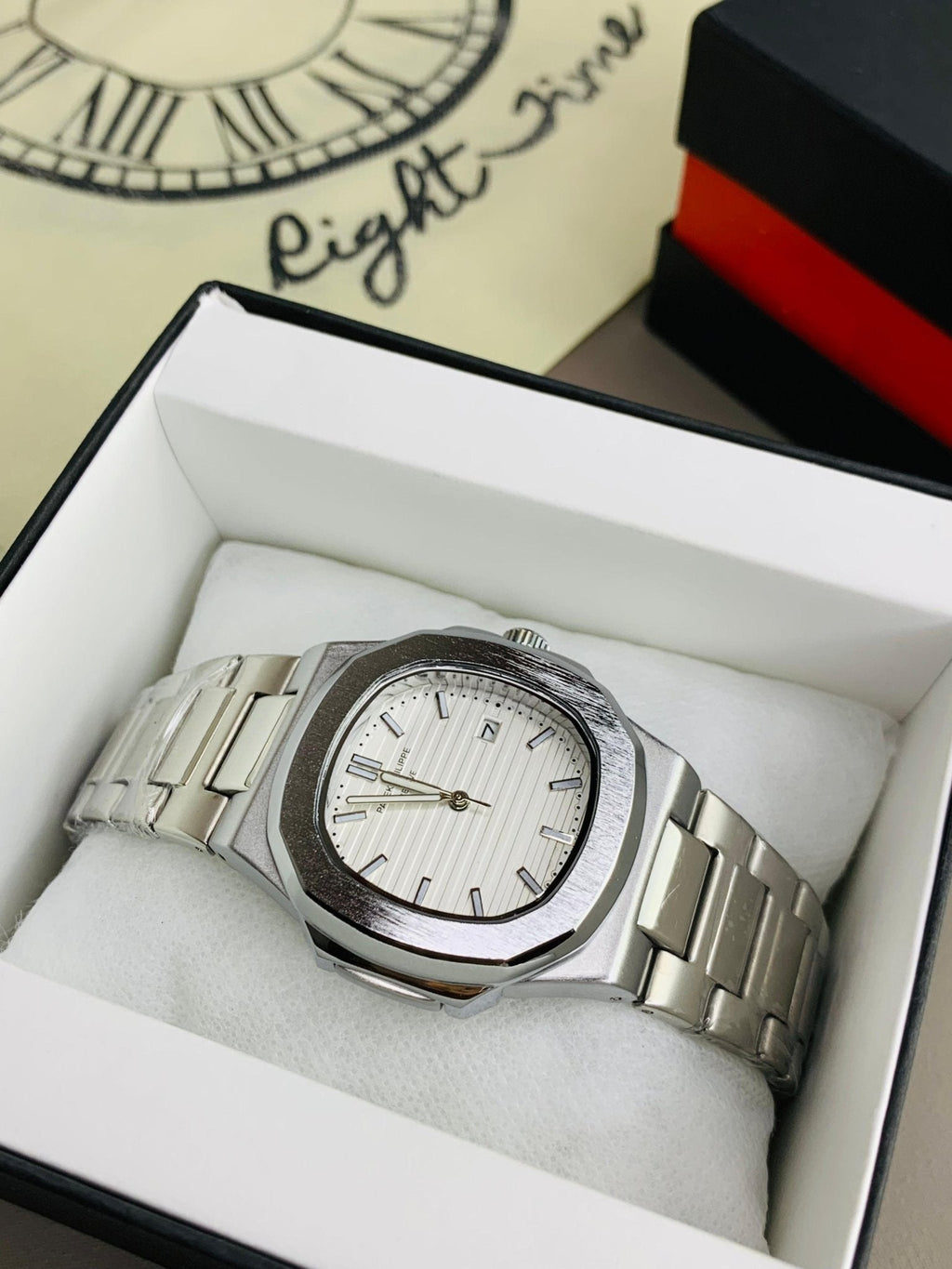 PP Nautilus| Silver White - RIGHT TIME