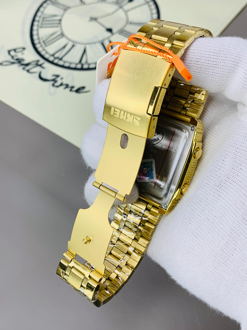Dual Time Watch – Original Rectangle Dial | 1 Year Warranty